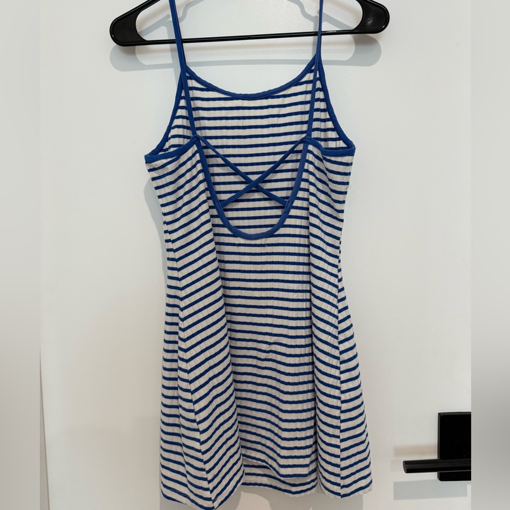 Blue and White Striped Sundress